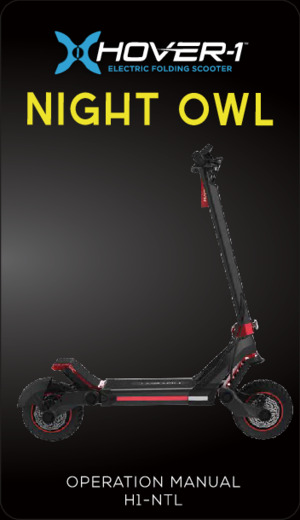 NTL Hover 1 Night Owl Folding E Scooter by DGL Group