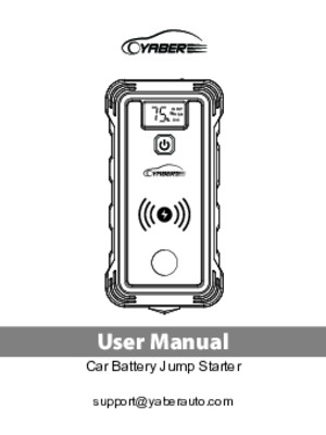 YABER YR800 Car Battery Jump Starter User Manual