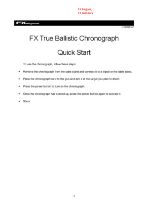 TRUE BALLISTIC CHRONOGRAPH - FX Airguns