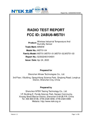 MST01 Industrial Temperature and Humidity Sensor