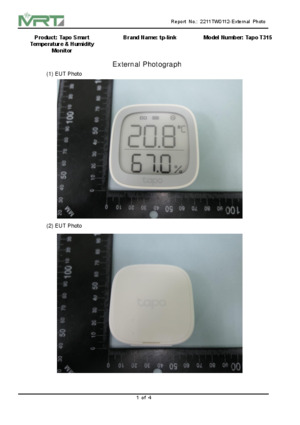 Tapo T315 - Smart Temperature and Humidity Monitor 