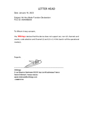 WITHINGS WBS08 Body Scan User Manual
